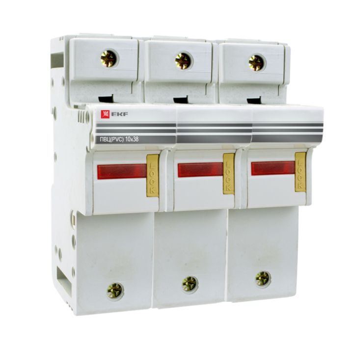 Изображение Предохранитель-разъединитель для ПВЦ 10х38 3п EKF pr-10-38-3