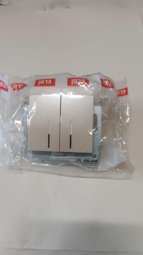 Изображение Выключатель 2-кл. СП Zena 10А IP20 с LED-подсветкой механизм жемчуж. ABB 609-012500-203