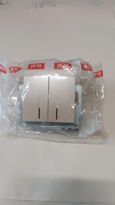 Изображение Выключатель 2-кл. СП Zena 10А IP20 с LED-подсветкой механизм жемчуж. ABB 609-012500-203