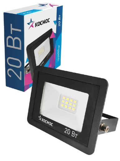 Изображение Прожектор светодиодный 20Вт 6500К IP65 1600лм КОСМОС K_PR5_LED_20