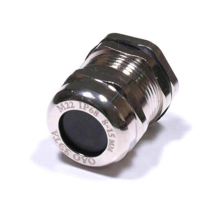 Изображение Ввод кабельный М22 IP68 d8-15мм латунь ГОФРОМАТИК zeta30113