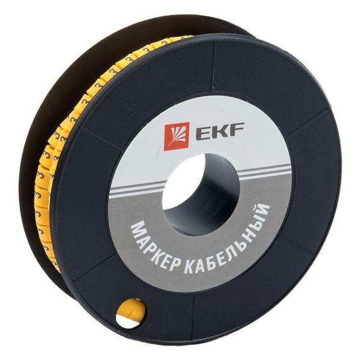 Изображение Маркер каб. 1.5кв.мм "3" (к-1000ед) (ЕС-0) EKF plc-KM-1.5-3