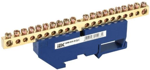 Изображение Шина нулевая на DIN-рейку ШНИ-6х9-20-Д-С IEK YNN10-69-20D-K07