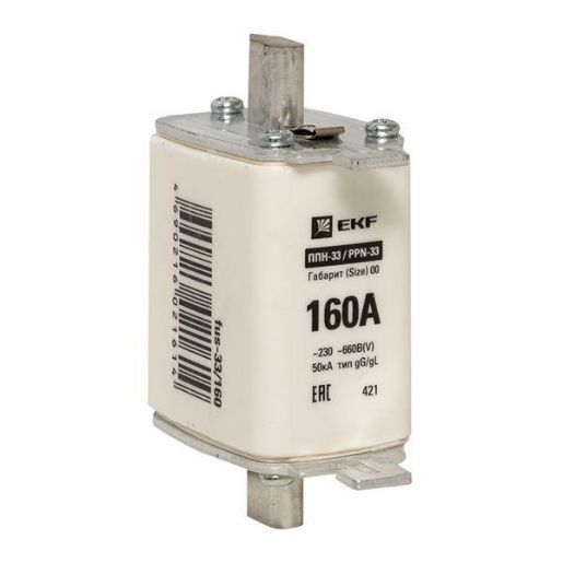 Изображение Вставка плавкая ППН-33 160/160А габарит 00 PROxima EKF fus-33/160