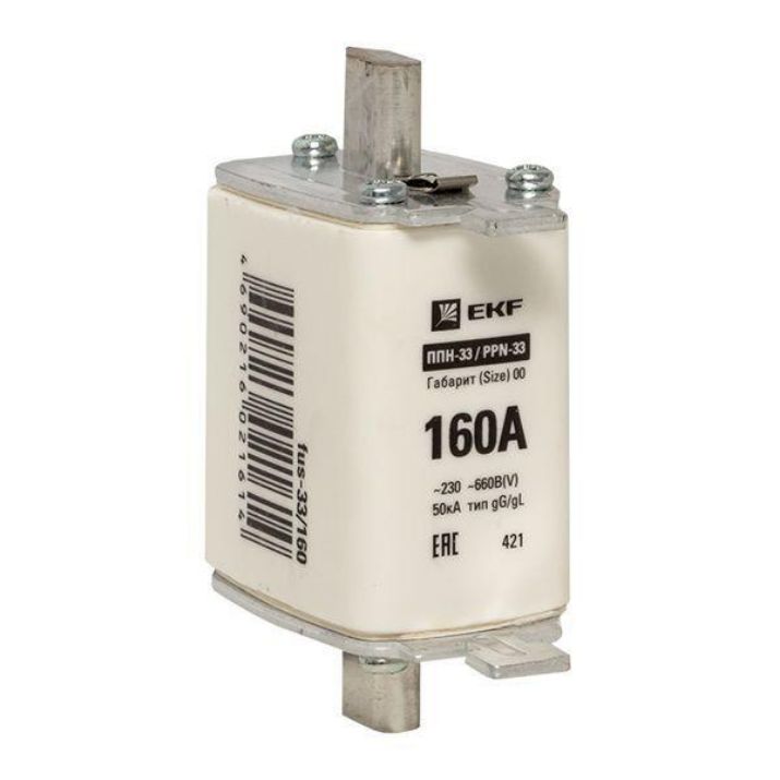 Изображение Вставка плавкая ППН-33 160/160А габарит 00 PROxima EKF fus-33/160