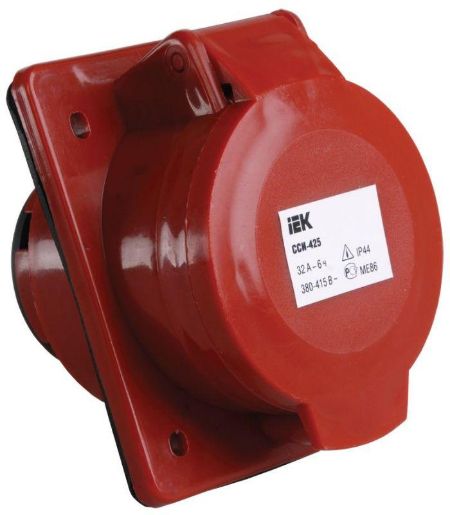 Изображение Розетка встраиваемая 32А 3P+E+N 380В IP44 ССИ-425 IEK PSR42-032-5