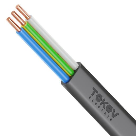 Изображение Кабель TOKOV ELECTRIC ВВГ-Пнг(А)-LSLTx 3х1.5 ОК (N PE) 0.66кВ (м) УТ000030887