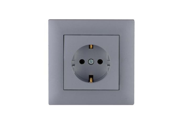 Изображение Розетка 1-м Karea RIZZ STAR с заземл. сер. Makel 88065028