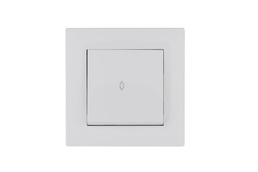 Изображение Выключатель проходной 1-клав. Karea RIZZ бел. Makel 88001005