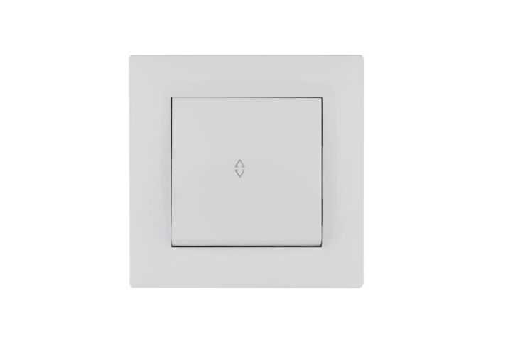 Изображение Выключатель проходной 1-клав. Karea RIZZ бел. Makel 88001005