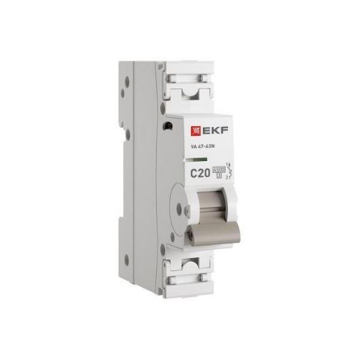 Изображение Выключатель автоматический 1п C 20А 4.5кА ВА 47-63N PROxima EKF M634120C