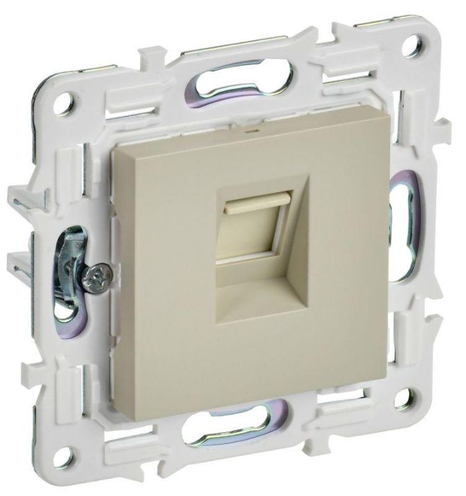Изображение Розетка компьютерная RJ45 кат.5E SKANDY SK-K01B беж. IEK SK-K10-1-K10