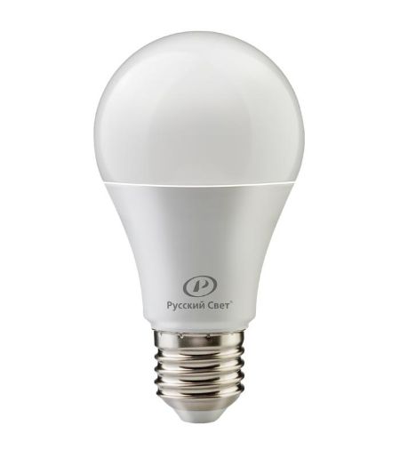 Изображение Лампа светодиодная RS A60 E27 10W 220-240V 2700К 10Вт 1000лм Ra 90 грушевидная Русский Свет 15010345037