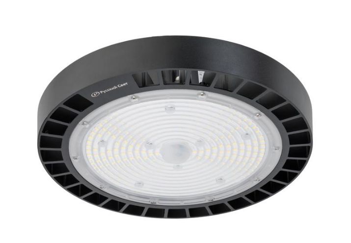 Изображение Светильник светодиодный ДСП IB 10 S 150W W 850 BK D298xH112мм 150Вт 5000К IP65 подвес черн. High Bay Русский Свет 16091023049