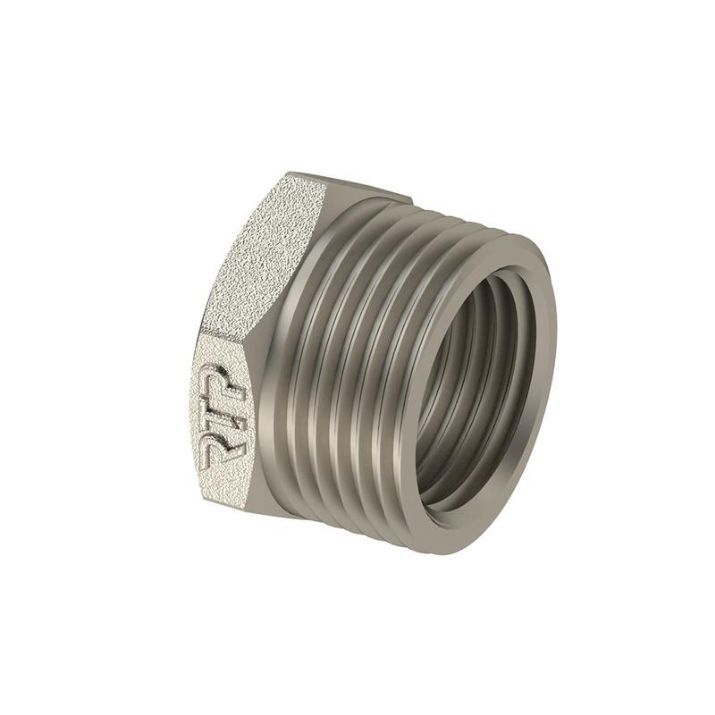 Изображение Футорка латунь наружн./внутр. резьба 1 1/2дюйм х1 1/4дюйм еврослот никель RTP 38421