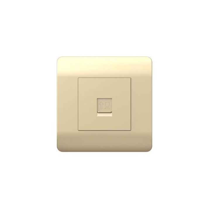 Изображение Розетка компьютерная 1-м NEW3-E RJ45 шампань CHINT 431416