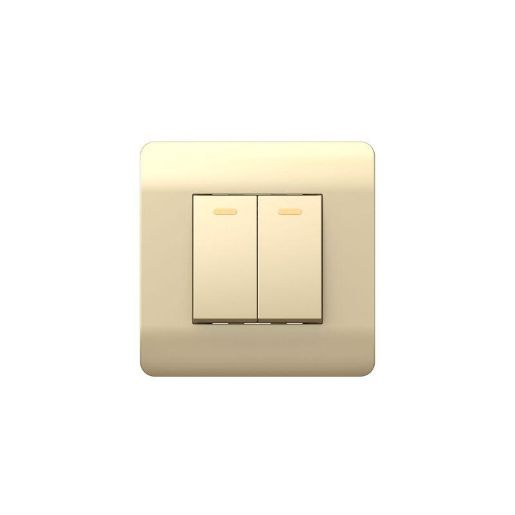 Изображение Переключатель 2-кл. NEW3-E 10А шампань CHINT 431390