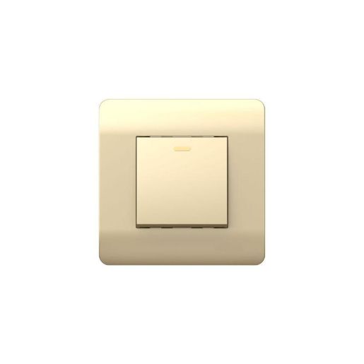 Изображение Выключатель 1-кл. NEW3-E 10А с подсветкой шампань CHINT 431392