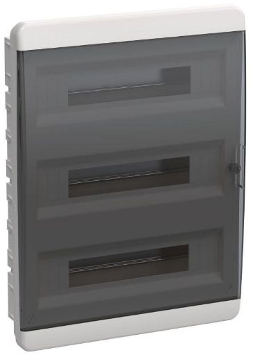 Изображение Корпус пластиковый ЩРВ-П-54 IP41 черн. прозр. дверь TEKFOR IEK TF5-KP12-V-54-41-K01-K03