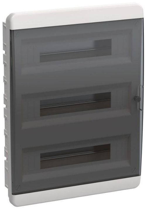 Изображение Корпус пластиковый ЩРВ-П-54 IP41 черн. прозр. дверь TEKFOR IEK TF5-KP12-V-54-41-K01-K03