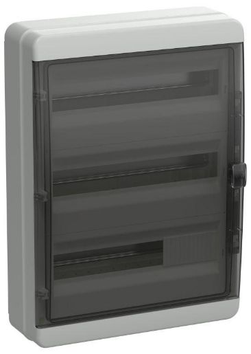 Изображение Корпус пластиковый КМПн-54 IP65 черн. прозр. дверь TEKFOR IEK TF5-KP72-N-54-65-K03-K02