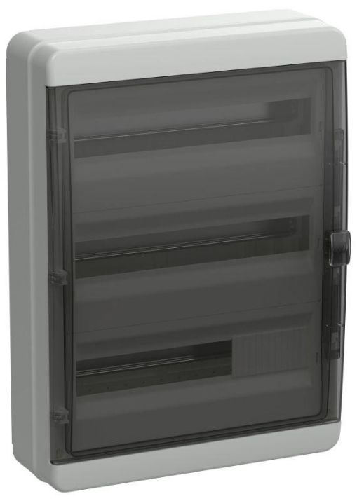 Изображение Корпус пластиковый КМПн-54 IP65 черн. прозр. дверь TEKFOR IEK TF5-KP72-N-54-65-K03-K02
