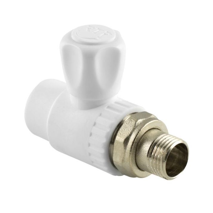 Изображение Кран шаровой для радиатора прямой PPR 20х1/2 бел. RTP 27853