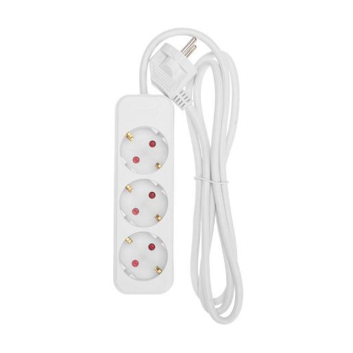 Изображение Удлинитель 3х1.5м с заземл. STANDARD 3х1кв.мм бел. Rexant 13-4009