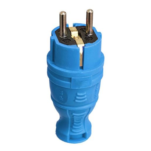 Изображение Вилка прямая с заземл. IP44 каучук син. TOKOV TKE-C08-KV-Z