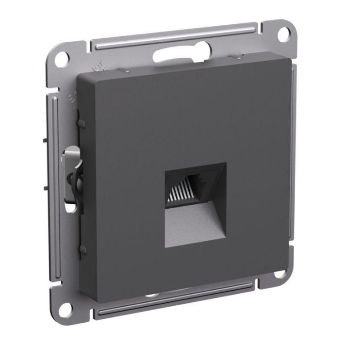 Изображение Розетка компьютерная AtlasDesign RJ45 кат.5E механизм базальт SE ATN001483