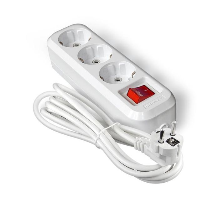 Изображение Удлинитель 3х5м с заземл. IP20 S-303А ПВС 3х1.5 с выкл.Universal 1727