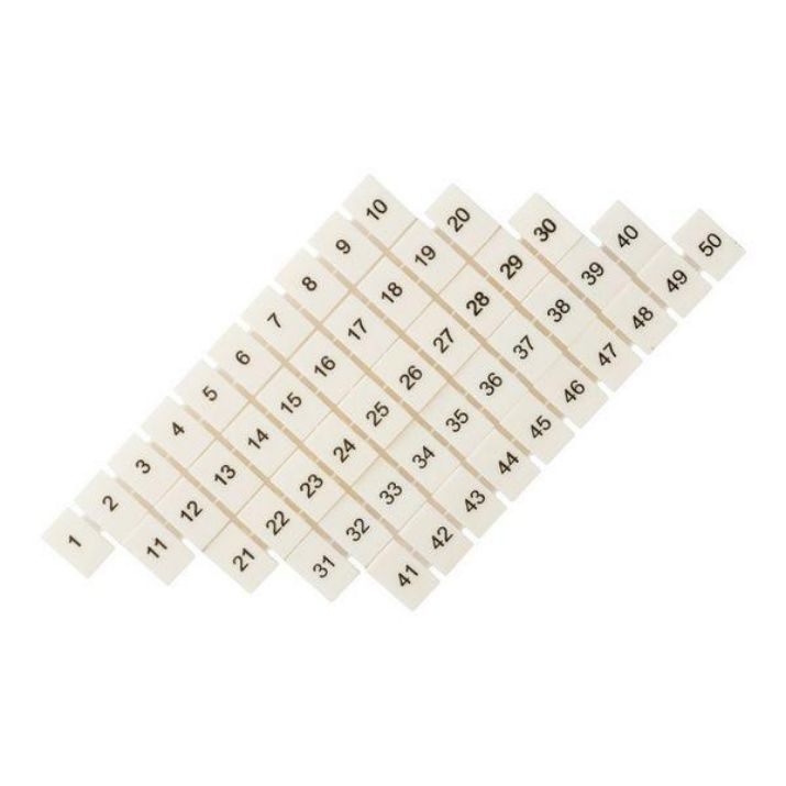 Изображение Маркеры для UT/ST/Push-in 2.5 с нумерацией 1-50 (уп.100шт) EKF zb-st-2.5-1-50
