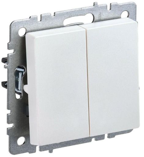 Изображение Выключатель 2-кл. СП BRITE ВС10-2-0-БрЖ 10А механизм жемчуж. IEK BR-V20-0-10-K36