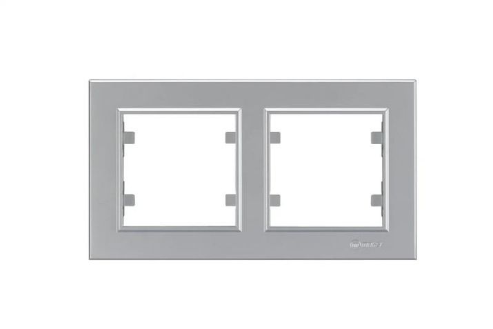 Изображение Рамка 2-м Karea горизонт. серебр. Makel 56065702