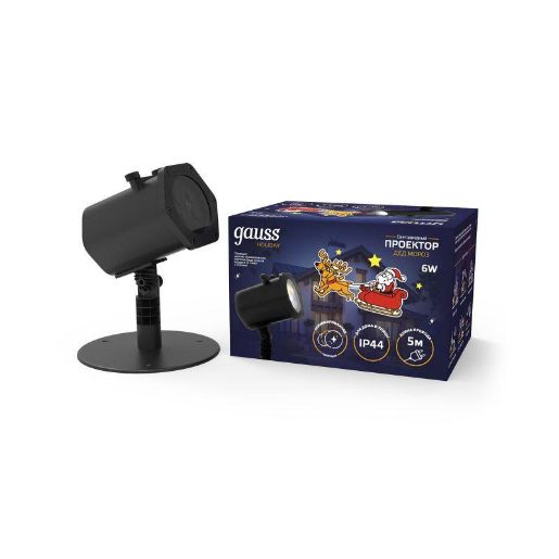 Изображение Проектор светодиодный Holiday Дед Мороз анимирован. картинка IP44 GAUSS HL090