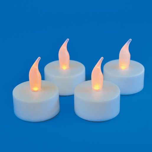 Изображение Фигура ULD-F070 WARM WHITE TEACANDLE SET4 "Свеча-таблетка" на батарейках CR2032 (в/к) 1 LED тепл. свет (уп.4шт) Uniel UL-00008592