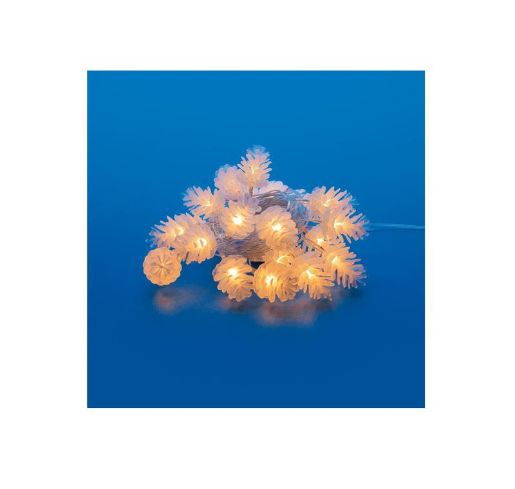 Изображение Гирлянда LED "Шишки" ULD-S0500-050/DTA WARM WHITE IP20 PINE CONES 5м 50 диодов тепл. бел. свет провод прозр. Uniel UL-00007192