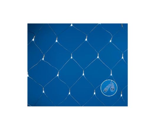 Изображение Сетка LED со статическим свечением ULD-N1515-96/STK WHITE IP44 1.5х1.5м соедин. 96 диодов бел. свет провод прозр. Uniel UL-00007220