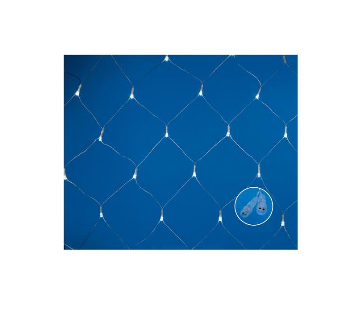 Изображение Сетка LED со статическим свечением ULD-N1515-96/STK WHITE IP44 1.5х1.5м соедин. 96 диодов бел. свет провод прозр. Uniel UL-00007220