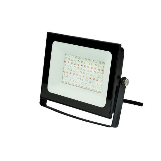 Изображение Прожектор светодиодный ULF-F60-50W/RGB IP65 200-240В BLACK мультиколор пульт ДУ (в/к) черн. Uniel UL-00007123