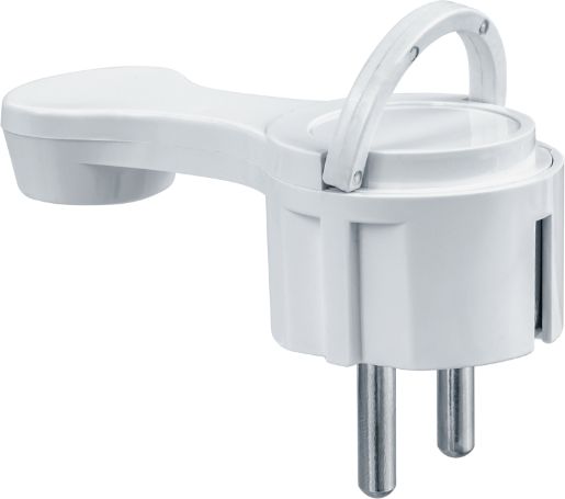 Изображение Вилка плоская 61 365 NCA-PL06-16A-E-WH с заземл. бел. Navigator 61365