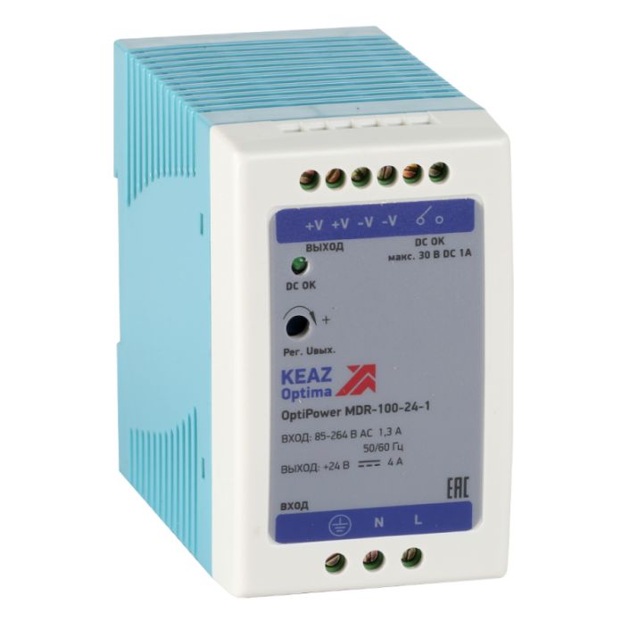 Изображение Блок питания OptiPower MDR-100-24-1 КЭАЗ 284542