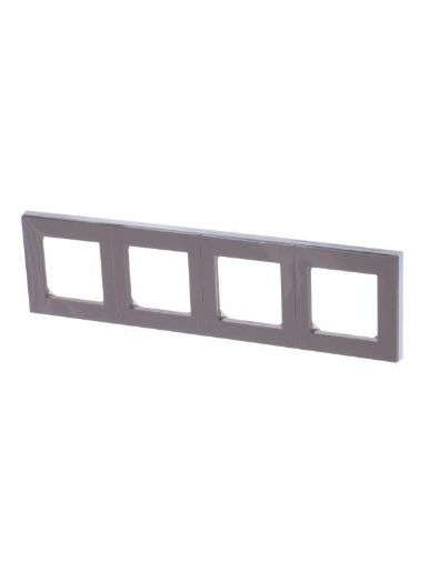 Изображение Рамка Levit 4п кофе макиато/бел. ABB 2CHH015040A6018