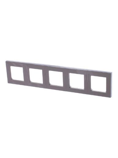 Изображение Рамка Levit 5п кофе макиато/бел. ABB 2CHH015050A6018