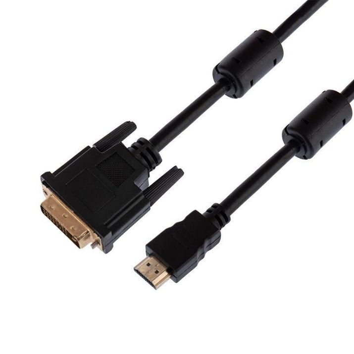 Изображение Шнур HDMI - DVI-D gold 1.5м с фильтрами Rexant 17-6303
