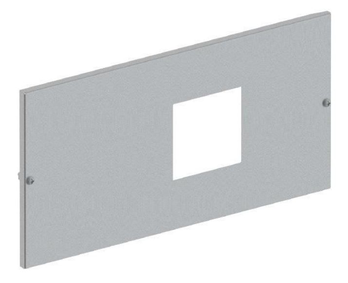 Изображение Панель с вырезом для T4 A3 T5 горизонт. установки (аппарат смещен) 250х600 ABB 9CNB00000000883