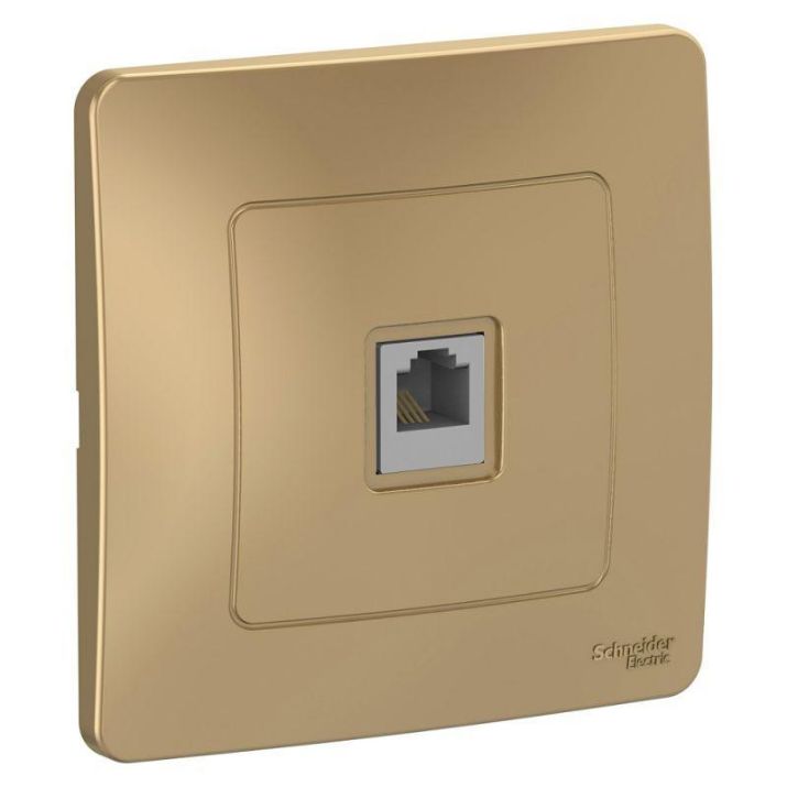 Изображение Розетка телефонная 1-м СП Blanca RJ11 титан SE BLNIS011004