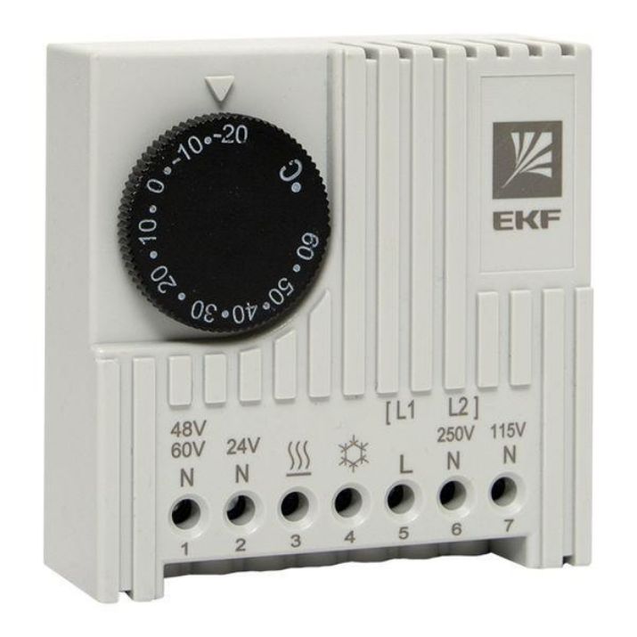 Изображение Термостат NO/NC (охлаждение/обогрев) на DIN-рейку 5-10А 230В IP20 PROxima EKF thermo-no-nc-din