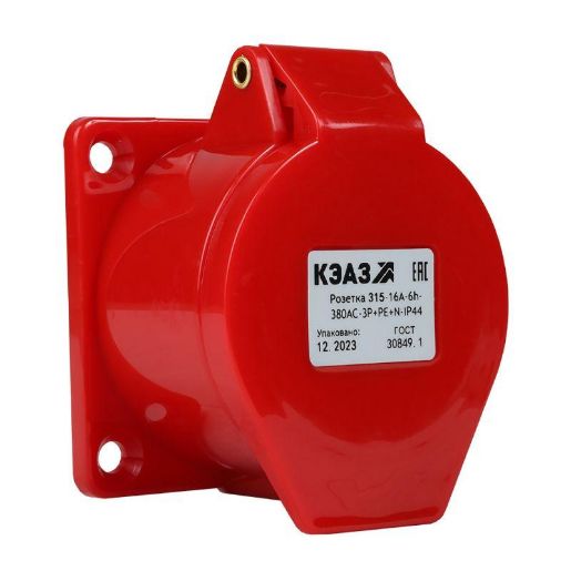 Изображение Розетка фланцевая 315 16А 380AC 3P+PE+N 6ч IP44 КЭАЗ 222759