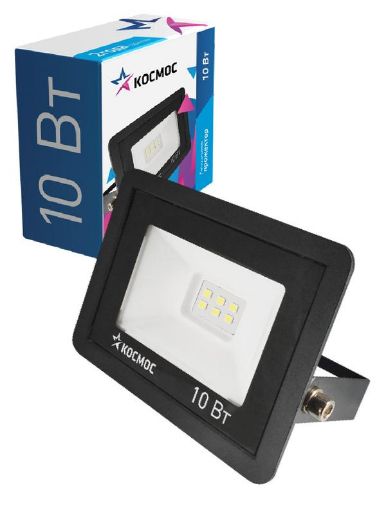 Изображение Прожектор светодиодный 10Вт 6500К IP65 800лм КОСМОС K_PR5_LED_10